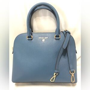 NWOT Michael Kors Medium Dome Satchel, color Steele Blue